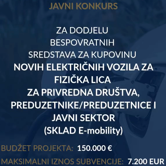 Eko sklad Črne gore objavil prva razpisa za energetsko učinkovitost in e-mobilnost